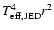 $T_{\rm eff,JED}^4 r^2$
