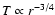 $T \propto r^{-3/4}$