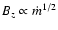 $B_z \propto \dot m^{1/2}$