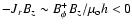 $-J_r B_z\sim B_\phi^+ B_z/\mu_{\rm o} h <0$
