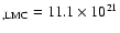 $_{\rm , LMC} = 11.1 \times 10^{21}$
