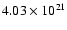 $4.03 \times 10^{21}$