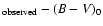 $_{\rm observed} - (B-V)_0$