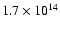 $1.7 \times 10^{14}$