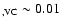 $_{\rm , VC} \sim 0.01$