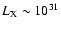 $L_{\rm X} \sim 10^{31}$