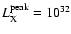 $L_{\rm X}^{\rm peak} = 10^{32}$