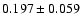 $0.197\pm 0.059$