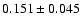 $0.151\pm 0.045$