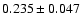 $0.235\pm 0.047$