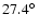 $27.4\hbox{$^\circ$ }$