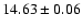 $14.63\pm0.06$