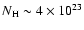 $N_{{\rm H}}\sim4\times10^{23}$