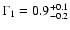 $\Gamma_{1}=0.9^{+0.1}_{-0.2}$