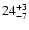 $\rm 24^{+3}_{-7}$