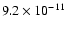 $9.2\times10^{-11}$