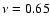 $\nu = 0.65$