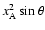 $x_{\rm A}^2 \sin \theta $