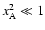 $x_{\rm A}^2 \ll 1$