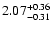 $\rm 2.07^{+0.36}_{-0.31}$