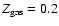 $Z_{\rm gas} = 0.2$