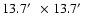 $13.7\hbox{$^\prime$ }~\times13.7\hbox{$^\prime$ }$