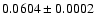$0.0604\pm0.0002$