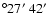 $\degr27\hbox{$^\prime$ }42\hbox{$^\prime$ }$