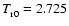 $T^{}_{{\rm r}0}=2.725$