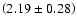 $\left(2.19\pm 0.28 \right)$