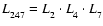 $L^{}_{247}=L^{}_{2}\cdot L^{}_{4}\cdot L^{}_{7}$