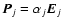 ${\vec P}_{j}={\alpha}_{j}{\vec E}_{j}$