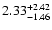 $\rm 2.33_{-1.46}^{+2.42}$