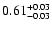 $\rm0.61^{+0.03}_{-0.03}$