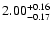 $\rm 2.00^{+0.16}_{-0.17}$