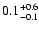 $\rm0.1^{+0.6}_{-0.1}$