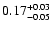 $\rm0.17^{+0.03}_{-0.05}$