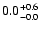 $\rm0.0^{+0.6}_{-0.0}$