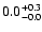 $\rm0.0^{+0.3}_{-0.0}$