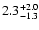 $\rm 2.3^{+2.0}_{-1.3}$