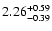 $\rm 2.26^{+0.59}_{-0.39}$