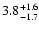 $\rm 3.8^{+1.6}_{-1.7}$