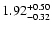 $\rm 1.92^{+0.50}_{-0.32}$
