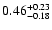 $\rm0.46^{+0.23}_{-0.18}$
