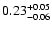 $\rm0.23^{+0.05}_{-0.06}$
