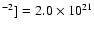 $^{-2}] = 2.0\times 10^{21}$