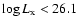 $\log{L_{\rm x}} < 26.1$