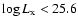 $\log{L_{\rm x}} < 25.6$