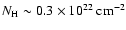$N_{\rm H} \sim 0.3\times 10^{22}~{\rm cm^{-2}}$