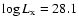 $\log{L_{\rm x}} = 28.1$